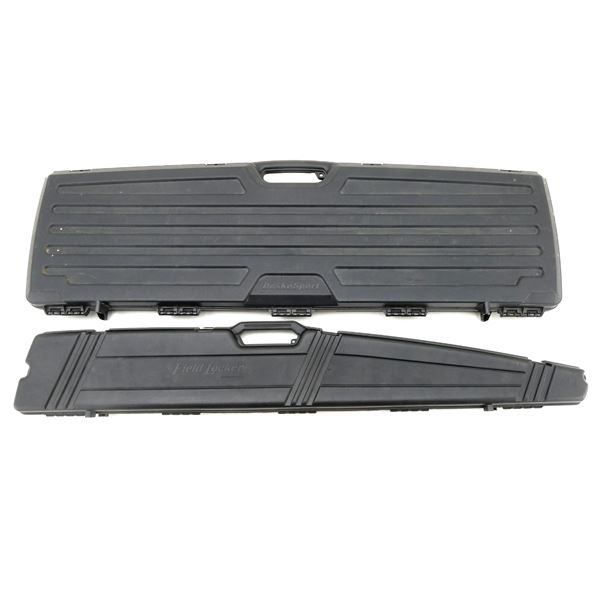 ASSORTED DOUBLE AND SINGLE HARD PADDED RIFLE CASES LOT