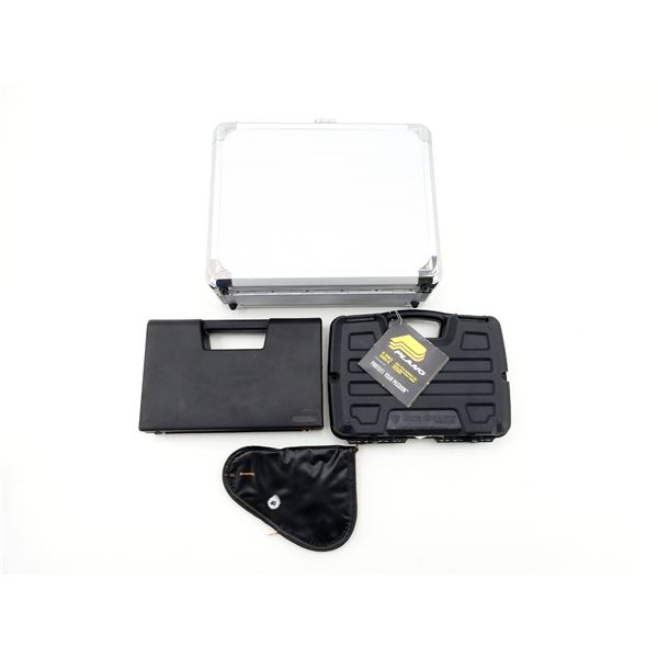 ASSORTED HARD PADDED AND SOFT PADDED HAND GUN CASES LOT