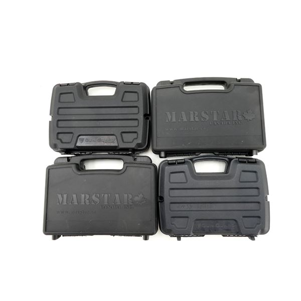 ASSORTED HARD PADDED HAND GUN CASES LOT