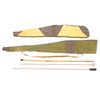 Image 2 : ASSORTED SOFT PADDED / NON-PADDED RIFLE CASES AND VINTAGE WOODED / STEEL CLEANING RODS LOT