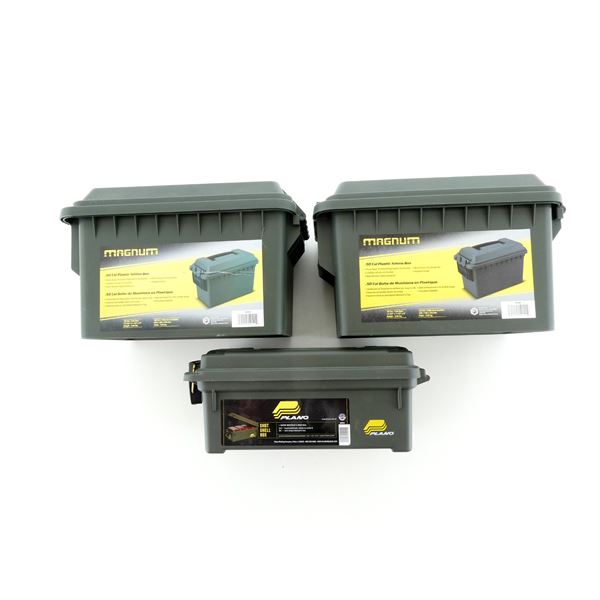 ASSORTED DRY AMMO / STORAGE BOX LOT