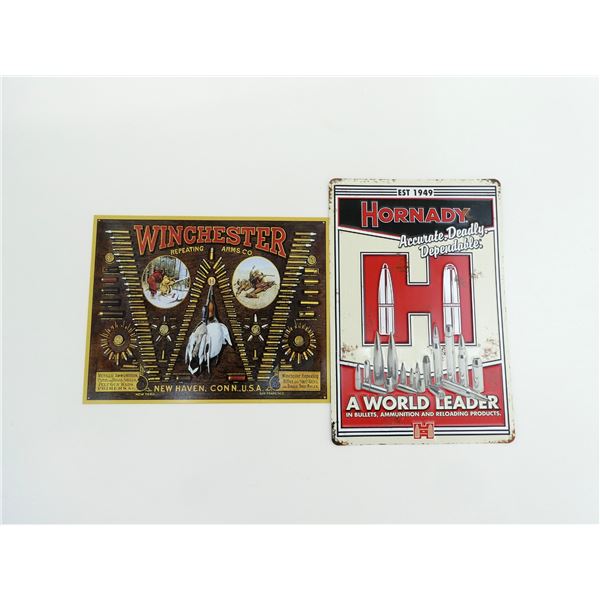 WINCHESTER AND HORNADY SIGN LOT
