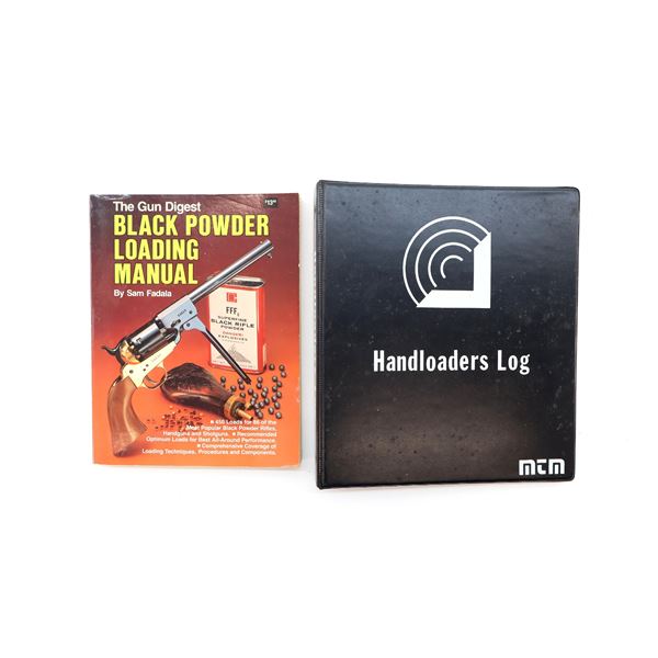 THE GUN DIGEST "BLACK POWDER LOADING MANUAL" & HANDLOADERS LOG BOOK LOT