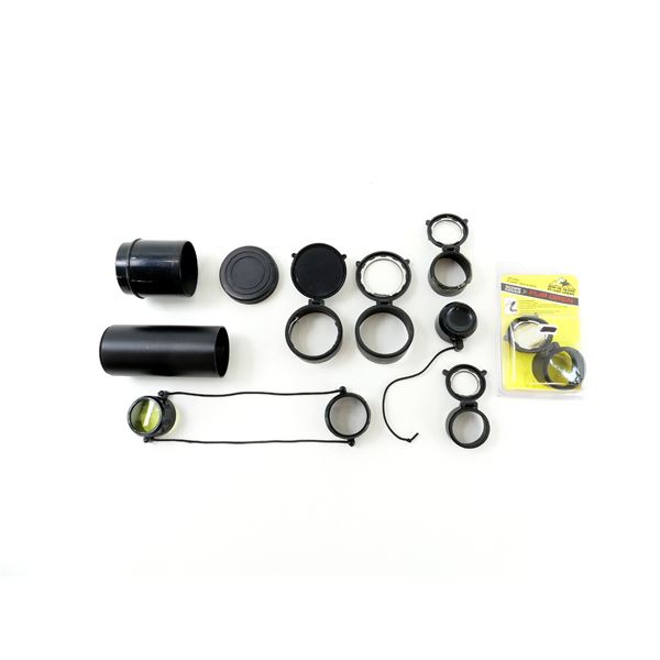 ASSORTED SCOPE LENS COVERS / SUNSHADE LOT