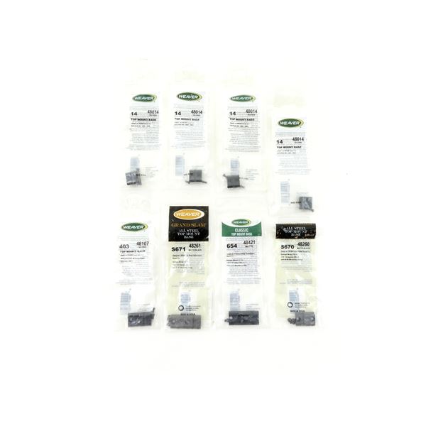 ASSORTED WEAVER TOP MOUNT BASES LOT