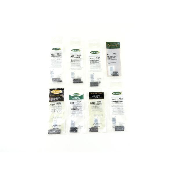 ASSORTED WEAVER TOP MOUNT BASES LOT