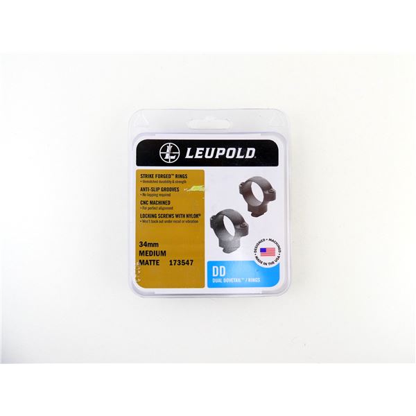 LEUPOLD 34MM MEDIUM DUAL DOVETAIL RINGS