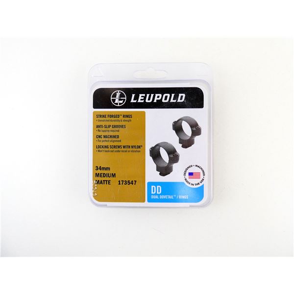 LEUPOLD 34MM MEDIUM DUAL DOVETAIL RINGS