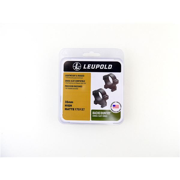 LEUPOLD 35MM HIGH BACKCOUNTRY CROSS-SLOT RINGS