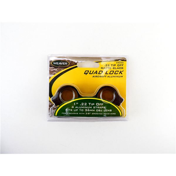 WEAVER 1" .22 TIP OFF QUAD LOCK RINGS