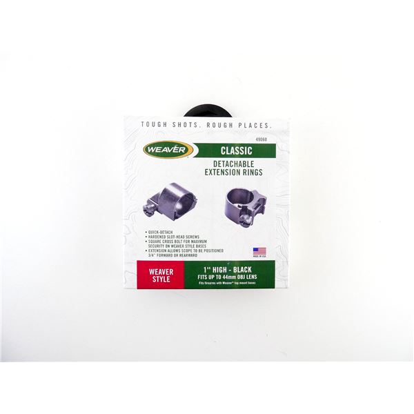 WEAVER CLASSIC 1" HIGH DETACHABLE EXTENSION RINGS