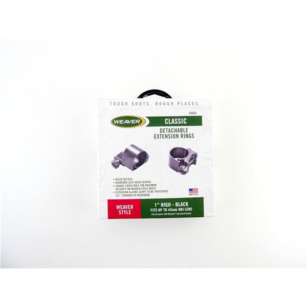 WEAVER CLASSIC 1" HIGH DETACHABLE EXTENSION RINGS