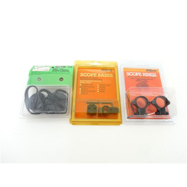 MILLET SCOPE RING & BASE PLATE LOT