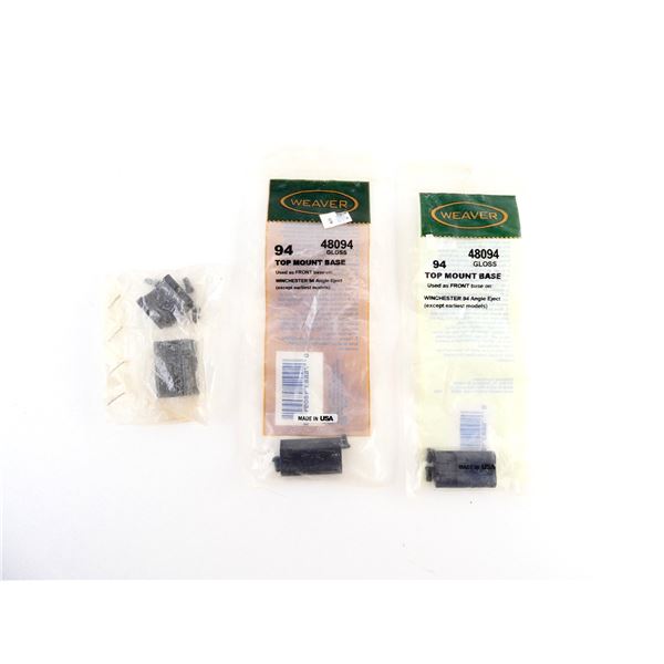 WEAVER 48094 TOP MOUNT BASE & FRONT AND REAR BASE LOT