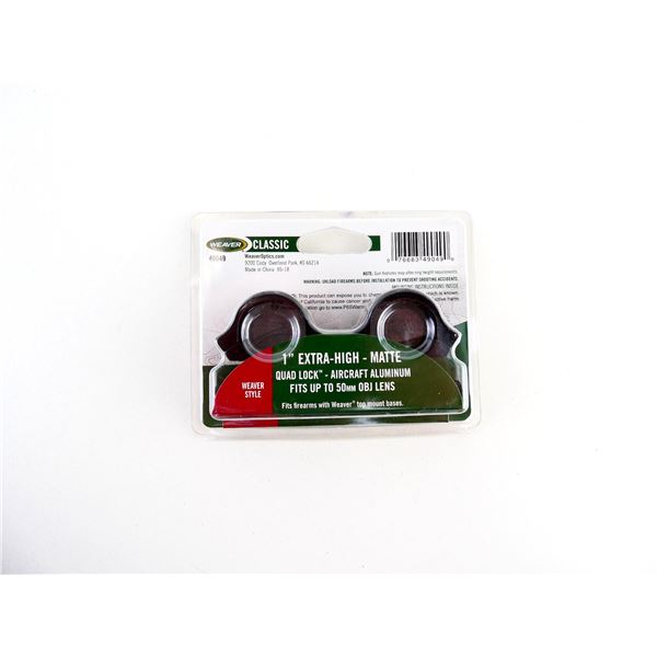 WEAVER QUAD LOCK 1" EXTRA HIGH-MATTE RINGS