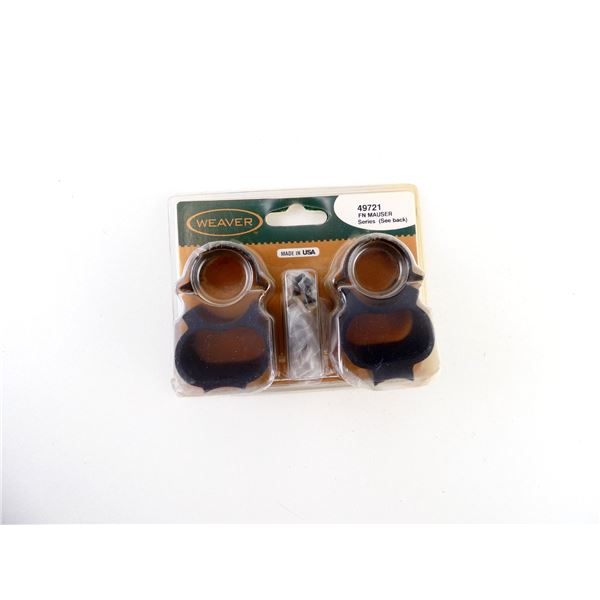 WEAVER 1" SEE THRU FN MAUSER RINGS