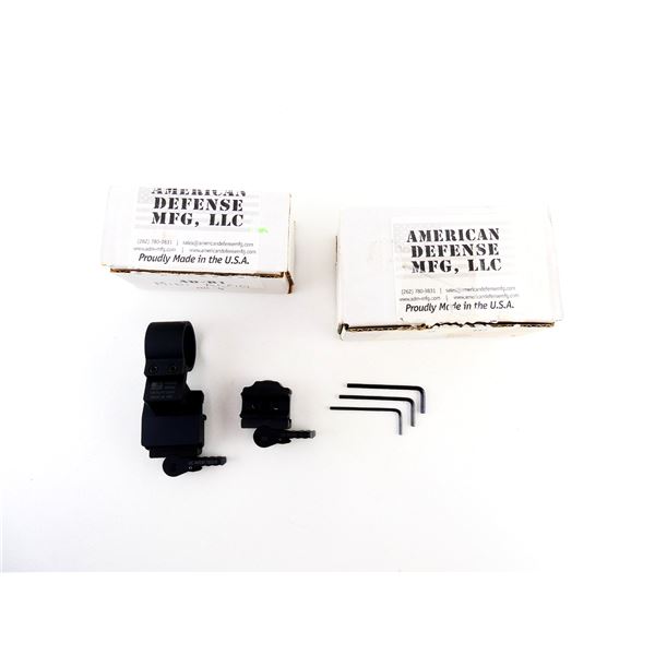 AMERICAN DEFENSE QD PICATINNY RAIL ADAPTOR & AD-B2 MODULAR BASE LOT
