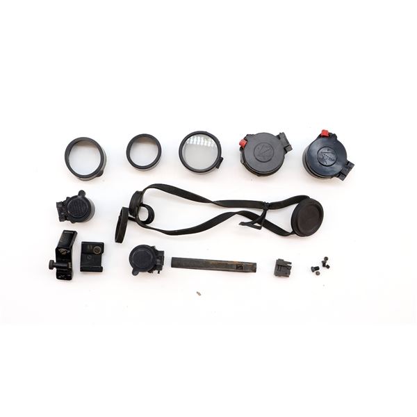 WILLIAMS 'FOOLPROOF' RECEIVER SIGHT & ASSORTED SCOPE COVERS, ETC. LOT