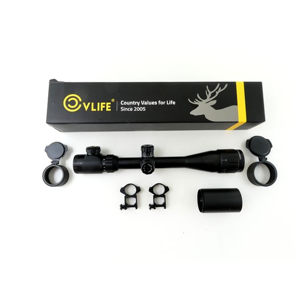 VLIFE 4-16X44MM SCOPE WITH 1" SEE-THRU RINGS