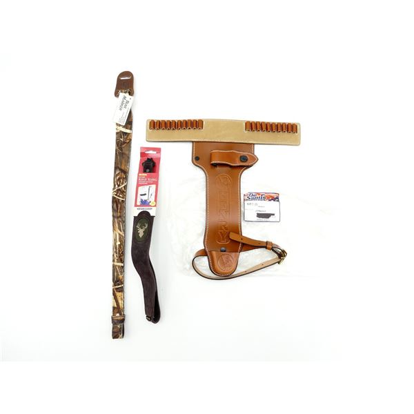 HENRY LEG HOLSTER AND ASSORTED SLINGS LOT