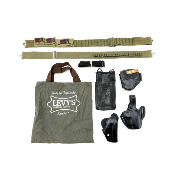 ASSORTED RIGHT-HANDED HOLSTERS AND UTILITY BELT LOT
