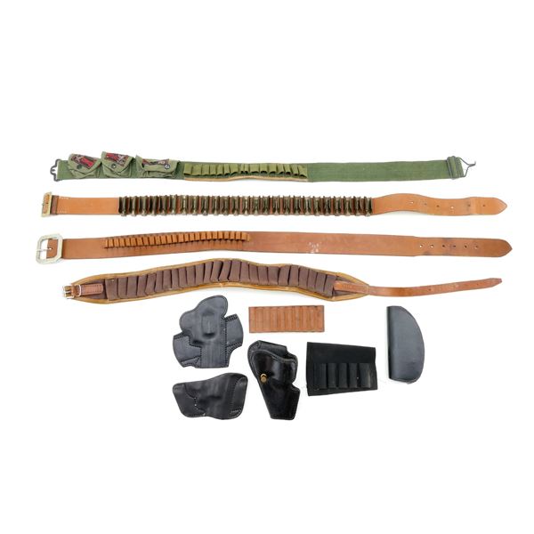 ASSORTED AMMO BELT / HOLSTER LOT