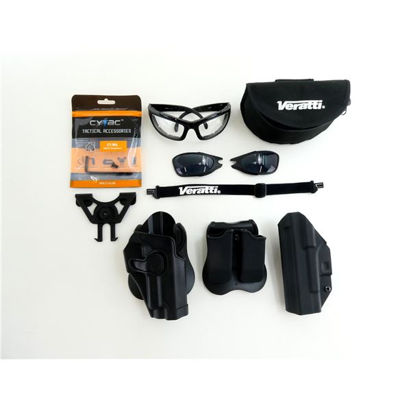 ASSORTED HOLSTERS, ETC LOT