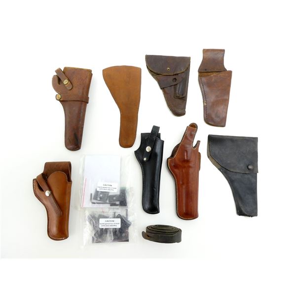 ASSORTED MEDIUM-LARGE FRAME HOLSTERS, ETC. LOT
