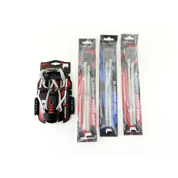 BARNETT BLACK WIDOW SLINGSHOT AND SLINGSHOT BANDS LOT
