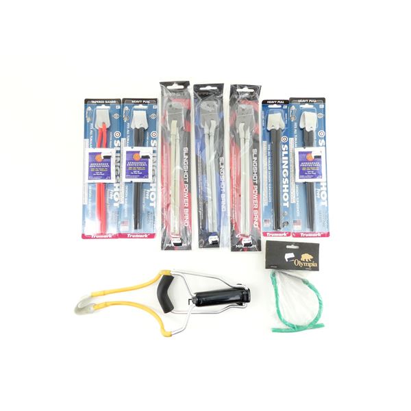 UNKNOWN SLINGSHOT AND SLINGSHOT BANDS LOT