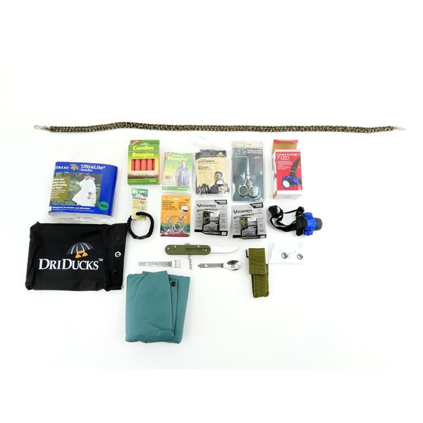 ASSORTED HUNTING / CAMPING / FISHING ACCESSORIES LOT