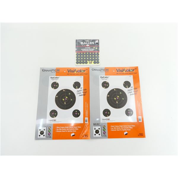 CHAMPION VISICOLOR TARGETS AND ALLEN EZSEE ADHESIVE PASTERS LOT