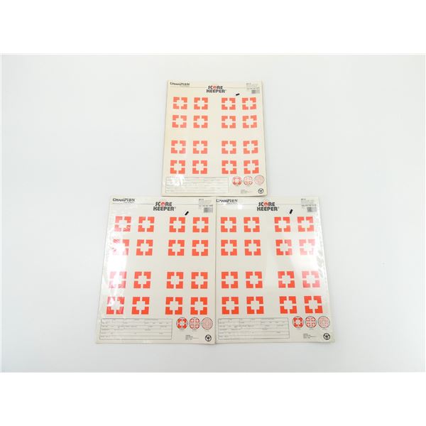 CHAMPION SCORE KEEPER ACCURACY CERTIFIED PROFESSIONAL 3-WAY SIGHTING-IN TARGETS LOT