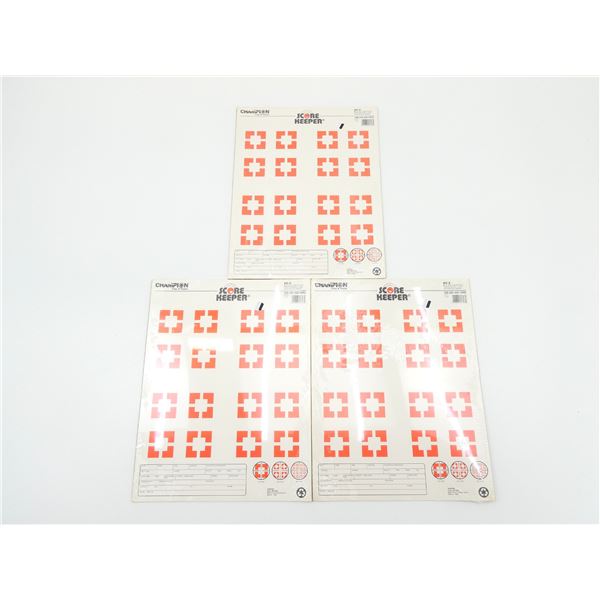 CHAMPION SCORE KEEPER ACCURACY CERTIFIED PROFESSIONAL 3-WAY SIGHTING-IN TARGETS LOT