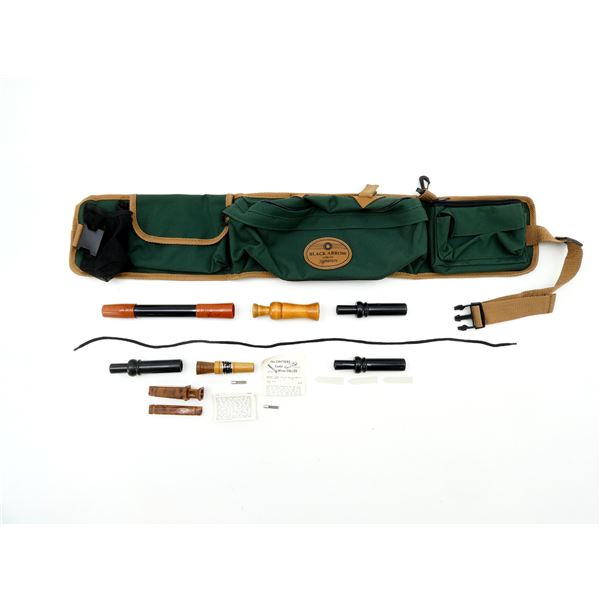 ASSORTED GAME CALLS AND BLACK ARROW SIGNATURE COLLECTION WAIST PACK LOT