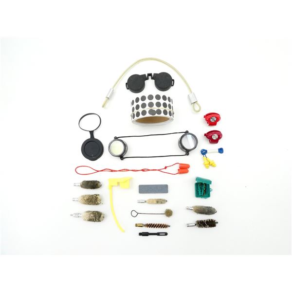 UNKNOWN TRIGGER LOCKS & ASSORTED GUN CLEANING SUPPLIES, ETC. LOT