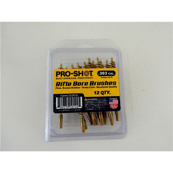 RIFLE BRONZE BORE BRISTLE BRUSHES .303 CAL.
