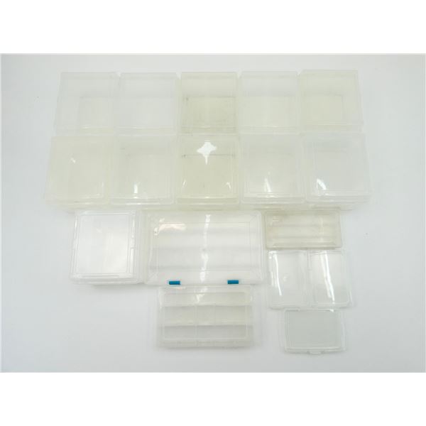 ASSORTED CLEAR STORAGE CONTAINERS LOT