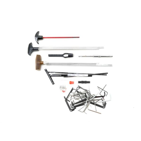 ASSORTED GUN CLEANING RODS, ETC. LOT