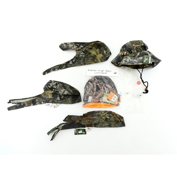ASSORTED CAMO SUN HAT / TOQUE / DURAG LOT