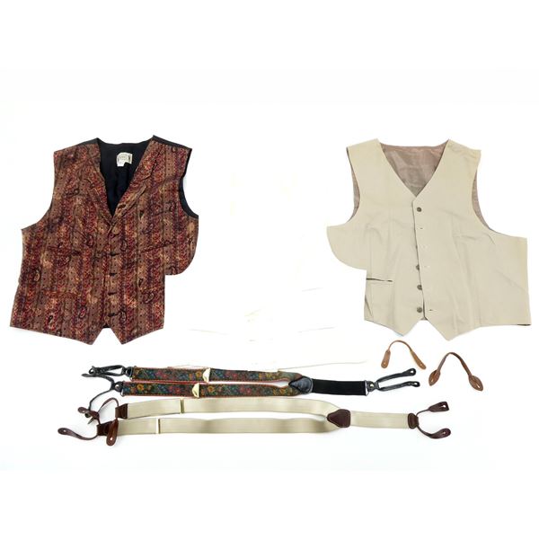 MEN'S WESTERN ACTION COSPLAY VESTS & SUSPENDERS LOT