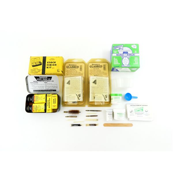 PICK UP ONLY OUTERS "GUNSLICK" STOCK FINISH KIT AND BROWNELL'S GLASBED GUNSTOCK BEDDING COMPOU