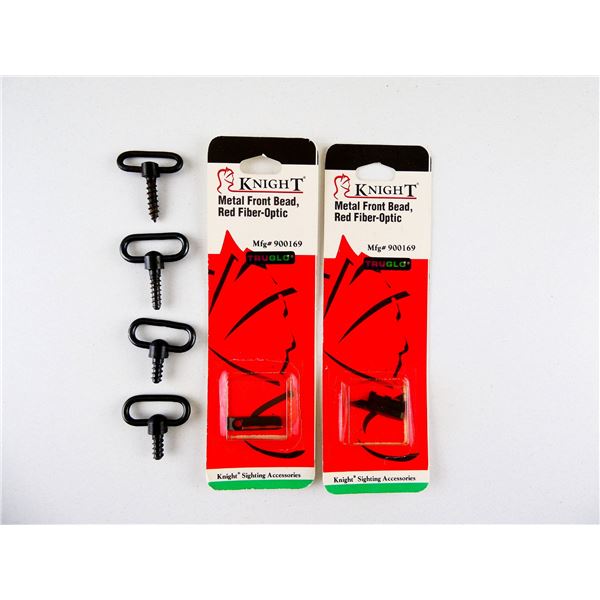 KNIGHT TRUGLO FIBER OPTIC MUZZLE LOADING SIGHT AND UNKNOWN SLING SWIVEL LOT