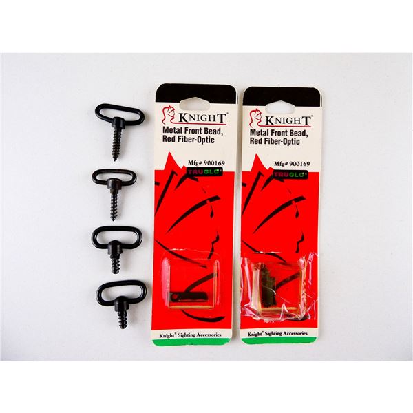 KNIGHT TRUGLO FIBER OPTIC MUZZLE LOADING SIGHT AND UNKNOWN SLING SWIVEL LOT