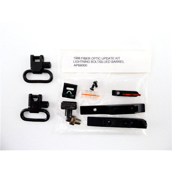 TRADITIONS LIGHTNING MUZZLE LOADING SIGHT KIT AND UNKNOWN QD SLING SWIVEL LOT