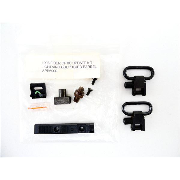 TRADITIONS LIGHTNING MUZZLE LOADING SIGHT KIT AND UNKNOWN QD SLING SWIVEL LOT