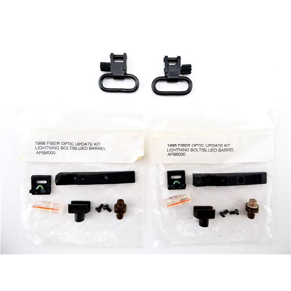 TRADITIONS LIGHTNING MUZZLE LOADING SIGHT KIT AND UNKNOWN QD SLING SWIVEL LOT