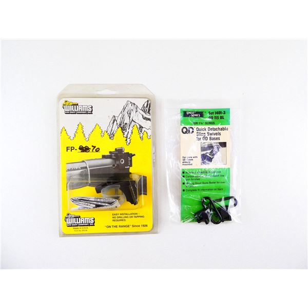 WILLIAMS FP-70 PEEP SIGHT AND UNCLE MIKE'S QD SLING SWIVEL LOT