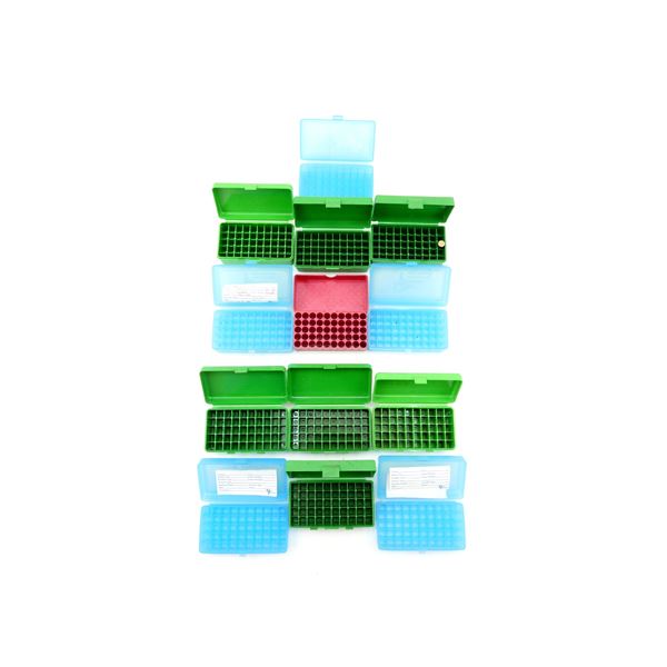 ASSORTED PLASTIC PISTOL AMMO CONTAINERS LOT
