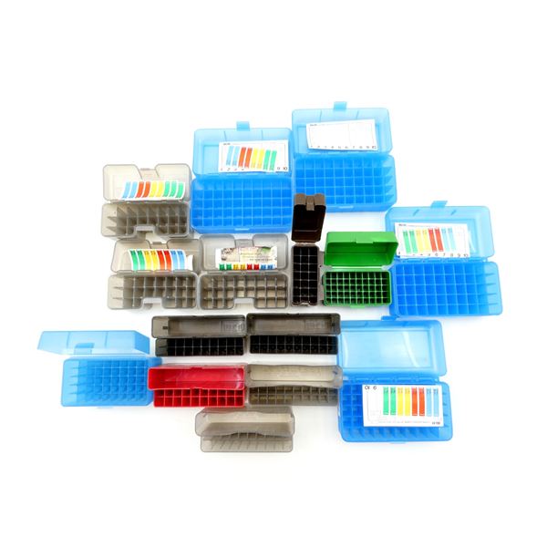 ASSORTED PLASTIC RIFLE AMMO CONTAINERS LOT